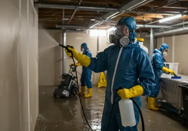 Basement Sanitization and Antimicrobial Treatment process in Hayden, ID