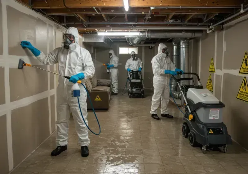 Basement Moisture Removal and Structural Drying process in Hayden, ID